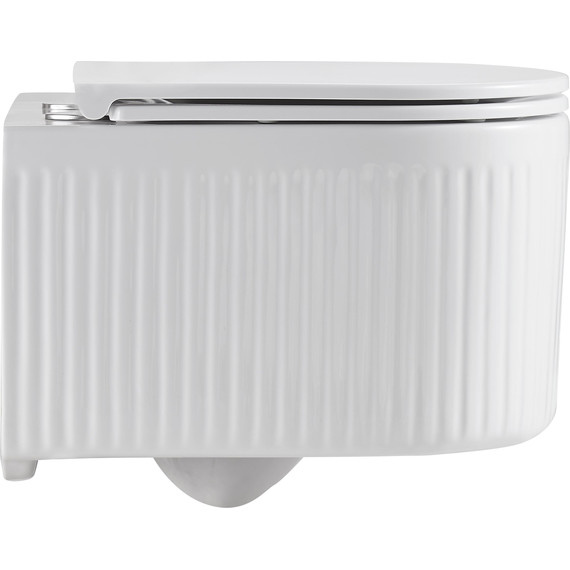 Унитаз подвесной безободковый Grossman GR-4408SQ с крышкой микролифт (Система смыва торнадо) фото 5