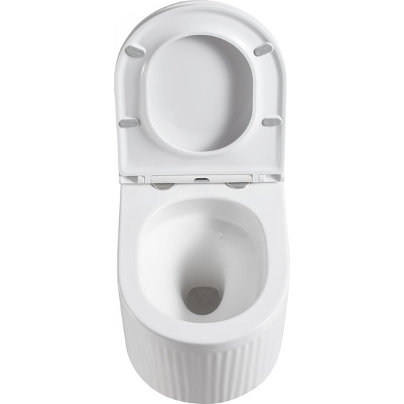 Унитаз подвесной безободковый Grossman GR-4408SQ с крышкой микролифт (Система смыва торнадо) фото 7