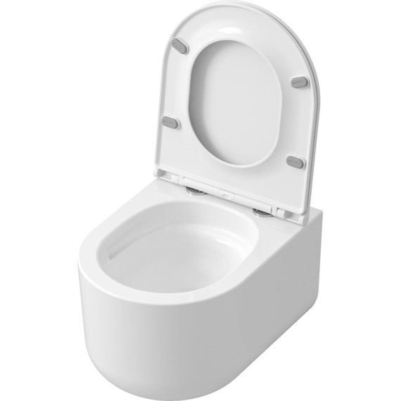 Унитаз подвесной безободковый Grossman GR-4416SQ с крышкой микролифт (Система смыва торнадо) фото 4