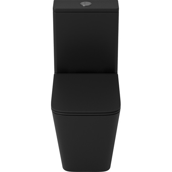 Унитаз-компакт безободковый Grossman GR-4418BMSQ с крышкой микролифт, чёрный матовый (Система смыва торнадо), Цвет производителя: чёрный матовый фото 3