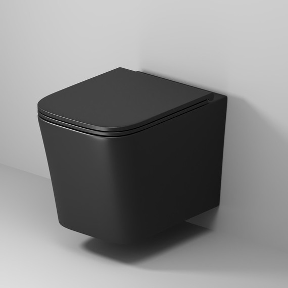 Унитаз подвесной безободковый Grossman GR-4441BMSQ с крышкой микролифт, чёрный матовый (Система смыва торнадо), Цвет производителя: чёрный матовый - 11 Унитаз подвесной безободковый Grossman GR-4441BMSQ с крышкой микролифт, чёрный матовый (Система смыва торнадо), Цвет производителя: чёрный матовый фото 11