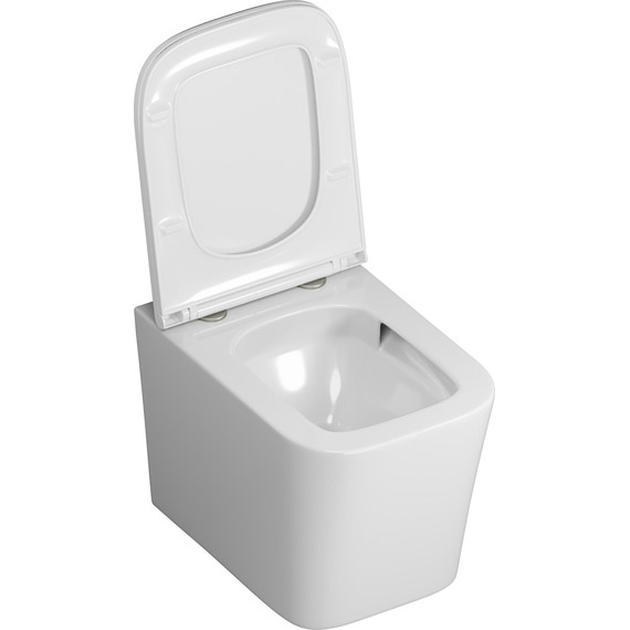 Унитаз подвесной безободковый Grossman GR-4441SQ с крышкой микролифт (Система смыва торнадо), Цвет производителя: белый - 4 Унитаз подвесной безободковый Grossman GR-4441SQ с крышкой микролифт (Система смыва торнадо), Цвет производителя: белый фото 4