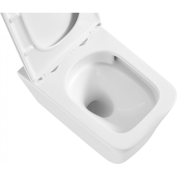 Унитаз подвесной безободковый Grossman GR-4441SQ с крышкой микролифт (Система смыва торнадо), Цвет производителя: белый - 5 Унитаз подвесной безободковый Grossman GR-4441SQ с крышкой микролифт (Система смыва торнадо), Цвет производителя: белый фото 5