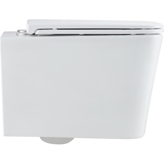 Унитаз подвесной безободковый Grossman GR-4441SQ с крышкой микролифт (Система смыва торнадо), Цвет производителя: белый - 7 Унитаз подвесной безободковый Grossman GR-4441SQ с крышкой микролифт (Система смыва торнадо), Цвет производителя: белый фото 7