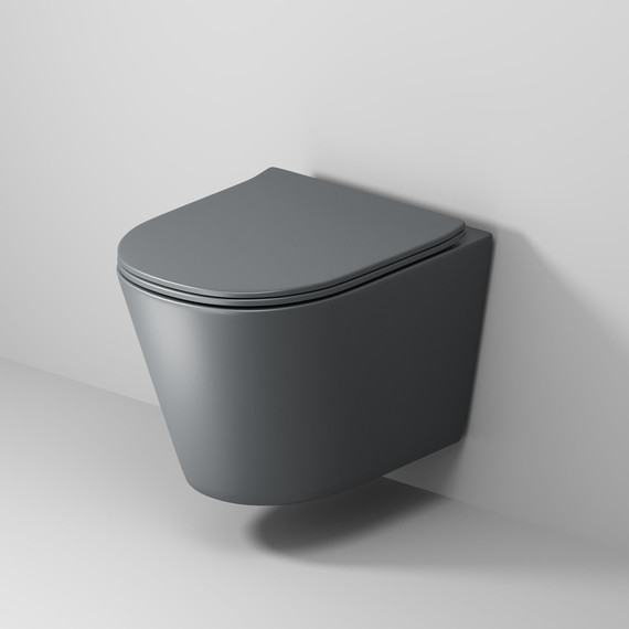 Унитаз подвесной безободковый Grossman GR-4477GMSQ с крышкой микролифт, серый матовый (Система смыва торнадо), Цвет производителя: серый матовый - 6 Унитаз подвесной безободковый Grossman GR-4477GMSQ с крышкой микролифт, серый матовый (Система смыва торнадо), Цвет производителя: серый матовый фото 6