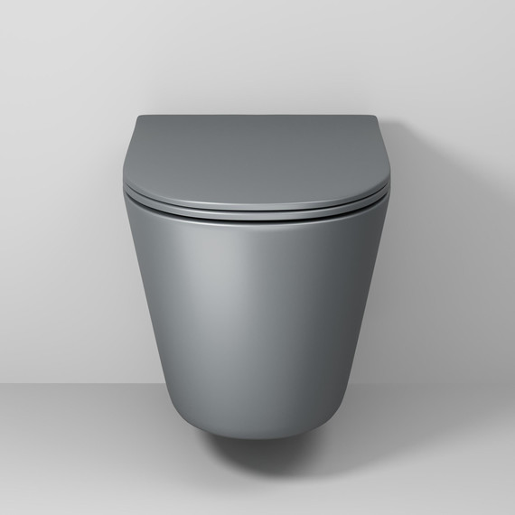 Унитаз подвесной безободковый Grossman GR-4477GMSQ с крышкой микролифт, серый матовый (Система смыва торнадо), Цвет производителя: серый матовый - 7 Унитаз подвесной безободковый Grossman GR-4477GMSQ с крышкой микролифт, серый матовый (Система смыва торнадо), Цвет производителя: серый матовый фото 7