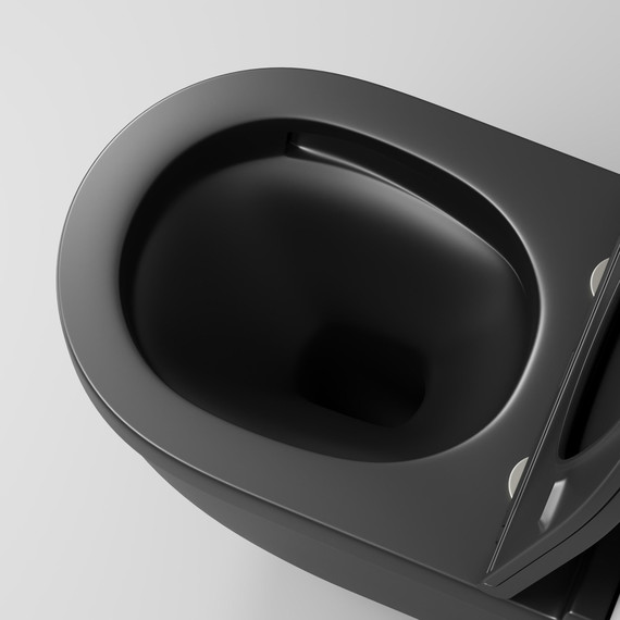 Унитаз подвесной безободковый Grossman GR-4483BMSQ с крышкой микролифт, чёрный матовый (Система смыва торнадо), Цвет производителя: чёрный матовый фото 9