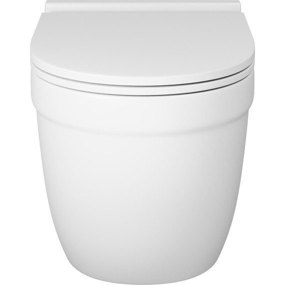 Унитаз подвесной безободковый Grossman GR-4483MSQ с крышкой микролифт, белый матовый (Система смыва торнадо), Цвет производителя: белый матовый фото 3