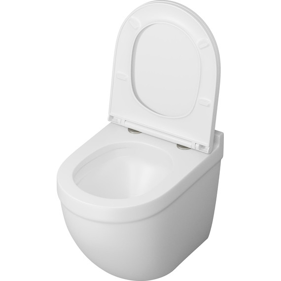 Унитаз подвесной безободковый Grossman GR-4483MSQ с крышкой микролифт, белый матовый (Система смыва торнадо), Цвет производителя: белый матовый фото 4