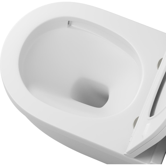 Унитаз подвесной безободковый Grossman GR-4483MSQ с крышкой микролифт, белый матовый (Система смыва торнадо), Цвет производителя: белый матовый фото 5