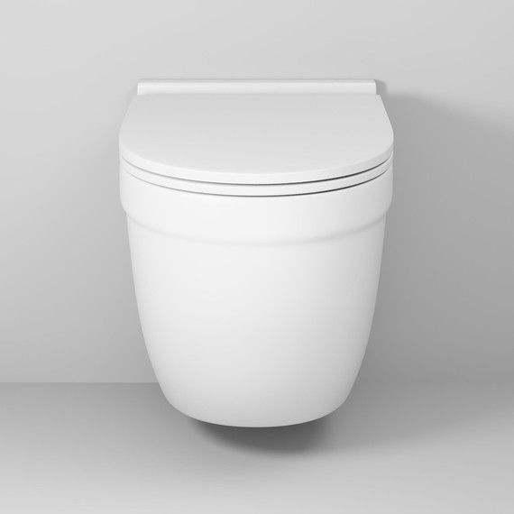 Унитаз подвесной безободковый Grossman GR-4483MSQ с крышкой микролифт, белый матовый (Система смыва торнадо), Цвет производителя: белый матовый фото 7