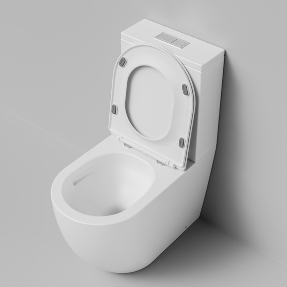 Унитаз-компакт безободковый Grossman GR-4494MSQ с крышкой микролифт, белый матовый (Система смыва торнадо), Цвет производителя: белый матовый фото 8