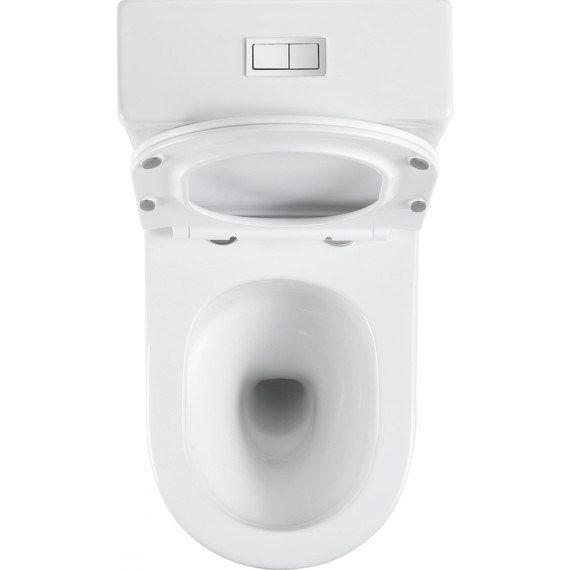 Унитаз-компакт безободковый Grossman GR-4494SQ с крышкой микролифт (Система смыва торнадо), Цвет производителя: белый фото 9