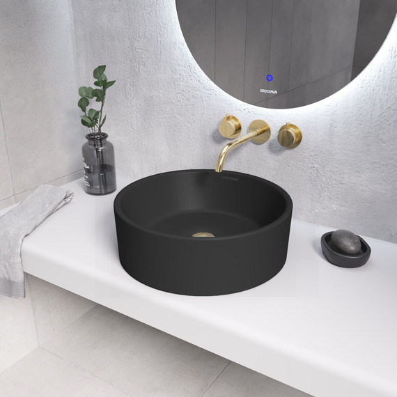 Раковина-чаша Grossman Color 41 см GR-3013BM, чёрный матовый фото 3