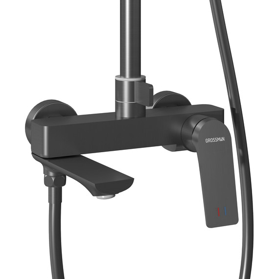 Душевая стойка Grossman Cosmo 500.K35.02.420, графит, Цвет производителя: графит - 7 Душевая стойка Grossman Cosmo 500.K35.02.420, графит, Цвет производителя: графит фото 7