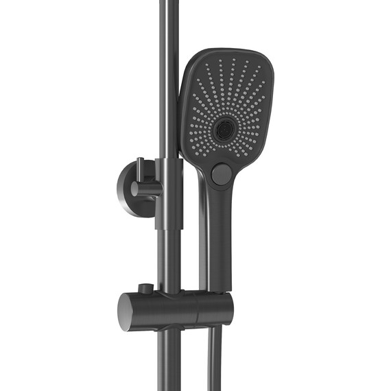 Душевая стойка Grossman Pragma 500.K35.03.420, графит, Цвет производителя: графит - 6 Душевая стойка Grossman Pragma 500.K35.03.420, графит, Цвет производителя: графит фото 6