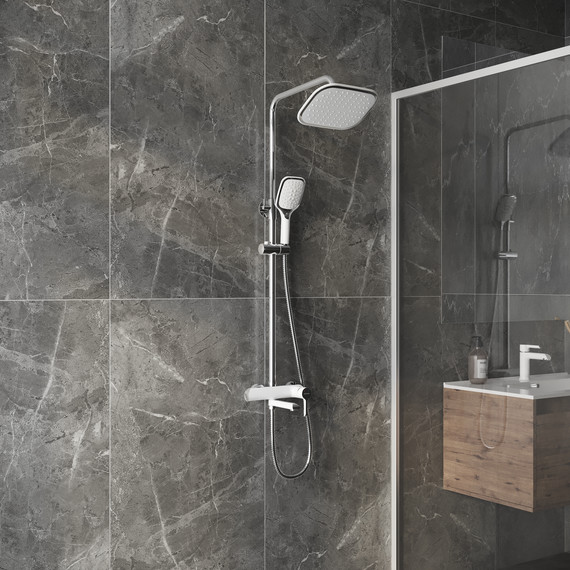Душевая стойка Grossman Alba 500.K35.06.100/000, белый, Цвет производителя: белый фото 