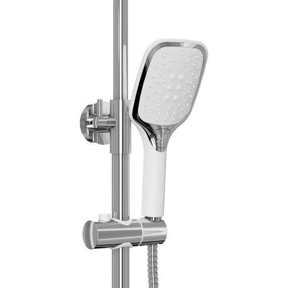 Душевая стойка Grossman Alba 500.K35.06.100/000, белый, Цвет производителя: белый - 6 Душевая стойка Grossman Alba 500.K35.06.100/000, белый, Цвет производителя: белый фото 6