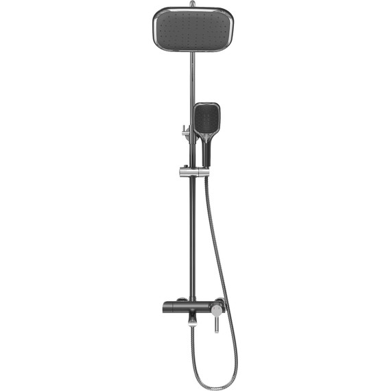 Душевая стойка Grossman Alba 500.K35.06.100/210, чёрный, Цвет производителя: чёрный - 3 Душевая стойка Grossman Alba 500.K35.06.100/210, чёрный, Цвет производителя: чёрный фото 3
