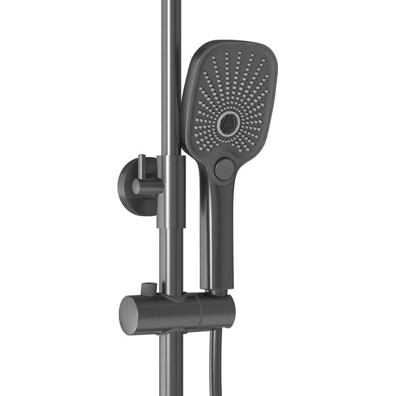 Душевая стойка Grossman Advans 500.K35.09.420, графит, Цвет производителя: графит - 8 Душевая стойка Grossman Advans 500.K35.09.420, графит, Цвет производителя: графит фото 8