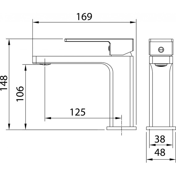 Смеситель для раковины Grossman Style 510.K35.05.210, чёрный, Цвет производителя: чёрный фото 5