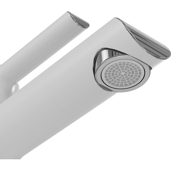 Смеситель для раковины Grossman Alba 510.K35.06.100/000, хром/белый, Цвет производителя: белый фото 4