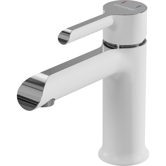 Смеситель для раковины Grossman Alba 510.K35.06.100/000, хром/белый, Цвет производителя: белый фото 2