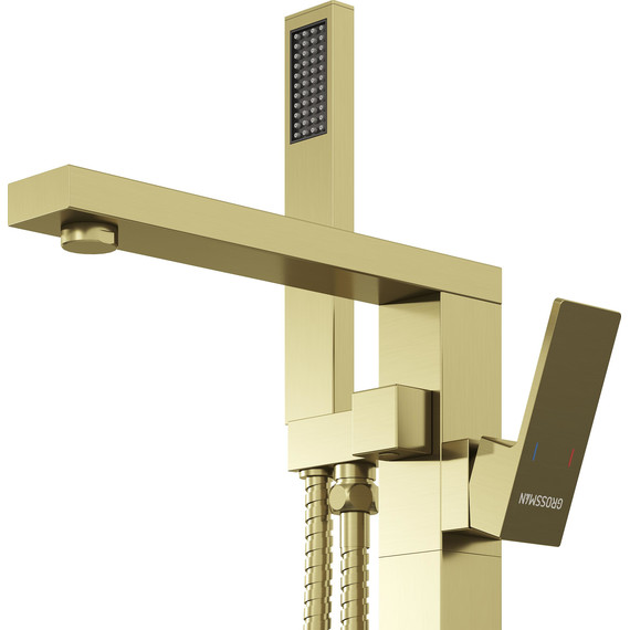 Смеситель для ванны напольный Grossman Falcon 530.K35.08.320, золото, Цвет производителя: золото фото 5