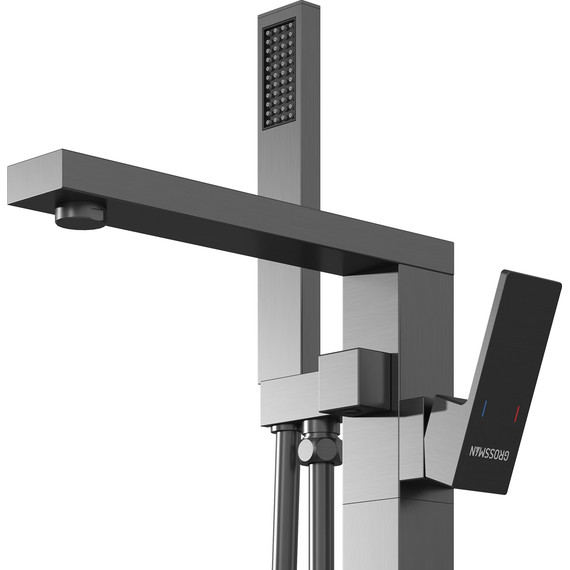 Смеситель для ванны напольный Grossman Falcon 530.K35.08.420, графит, Цвет производителя: графит фото 5
