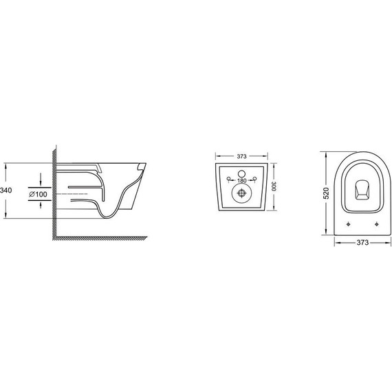 Унитаз подвесной безободковый Grossman GR-4405SQ с крышкой микролифт (Система смыва торнадо) фото 12