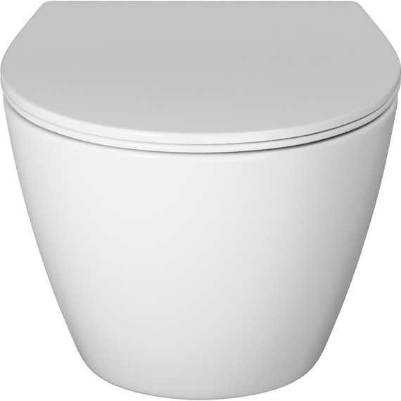 Унитаз подвесной безободковый Grossman GR-4405SQ с крышкой микролифт (Система смыва торнадо) фото 3