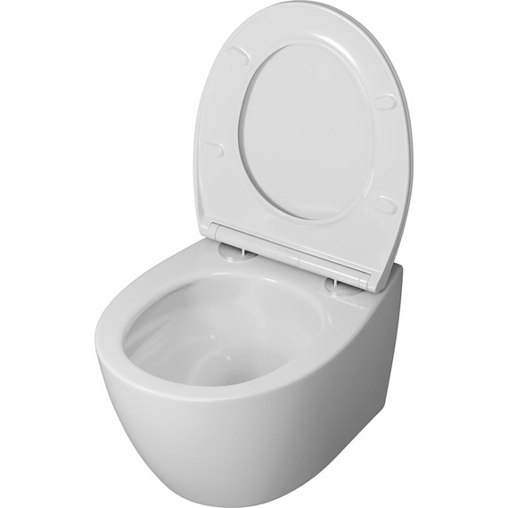 Унитаз подвесной безободковый Grossman GR-4405SQ с крышкой микролифт (Система смыва торнадо) фото 4