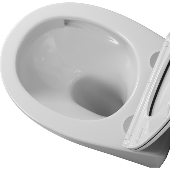 Унитаз подвесной безободковый Grossman GR-4405SQ с крышкой микролифт (Система смыва торнадо) фото 5