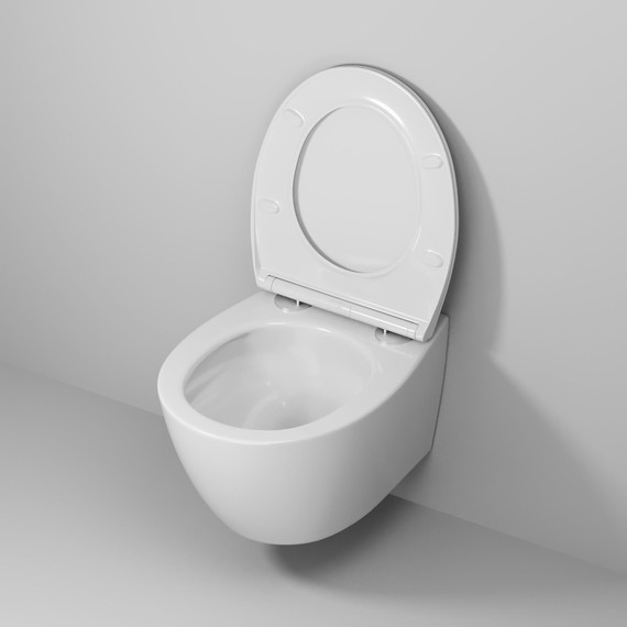 Унитаз подвесной безободковый Grossman GR-4405SQ с крышкой микролифт (Система смыва торнадо) фото 8