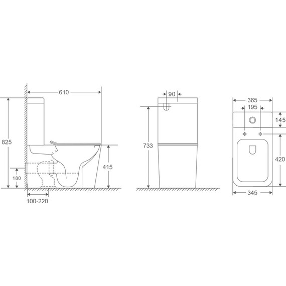 Унитаз-компакт безободковый Grossman GR-4418MSQ с крышкой микролифт, белый матовый (Система смыва торнадо), Цвет производителя: белый матовый фото 11