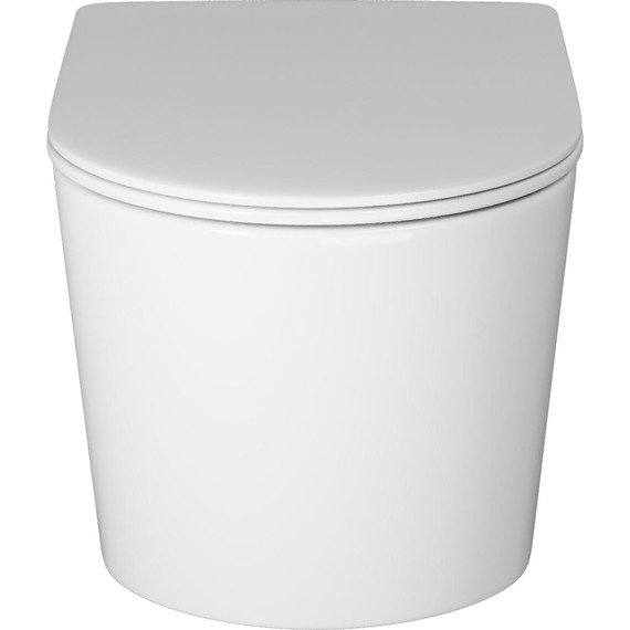 Унитаз подвесной безободковый Grossman GR-4499SQ с крышкой микролифт (Система смыва торнадо), Цвет производителя: белый фото 3