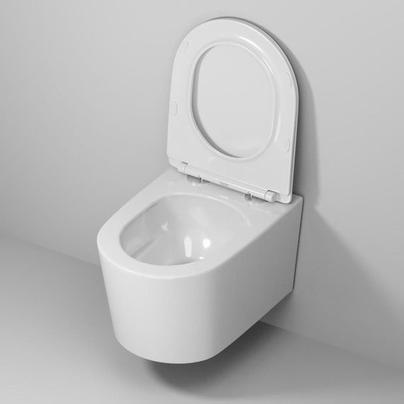 Унитаз подвесной безободковый Grossman GR-4499SQ с крышкой микролифт (Система смыва торнадо), Цвет производителя: белый фото 8