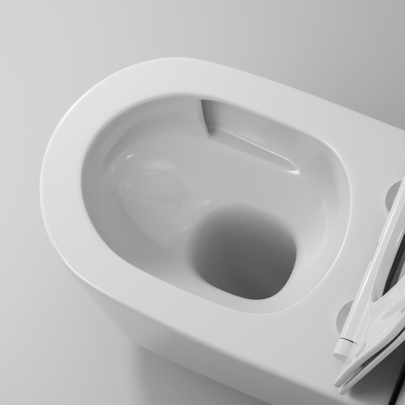 Унитаз подвесной безободковый Grossman GR-4499SQ с крышкой микролифт (Система смыва торнадо), Цвет производителя: белый фото 9