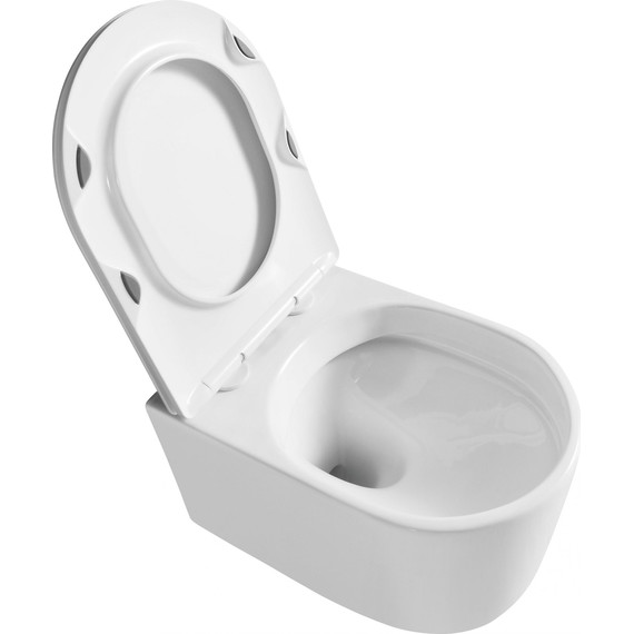 Унитаз подвесной Grossman Thin Rim GR-5602S с крышкой микролифт фото 3