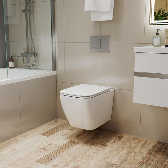 Унитаз подвесной Grossman Thin Rim GR-5603S с крышкой микролифт фото 15