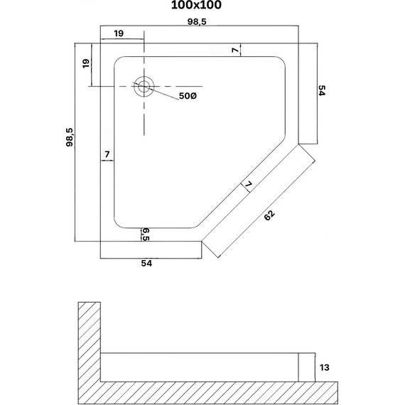 Поддон Niagara Eco 100x100 см NG-P1010-14D фото 2