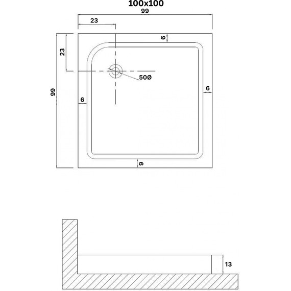Поддон Niagara Eco 100x100 см NG-P1010-14Q фото 2