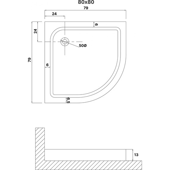 Поддон Niagara Eco 80x80 см NG-P8080-14 - 2 Поддон Niagara Eco 80x80 см NG-P8080-14 фото 2