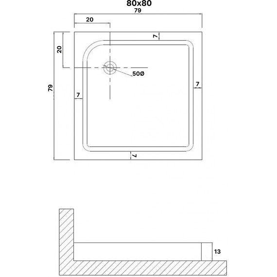Поддон Niagara Eco 80x80 см NG-P8080-14Q - 2 Поддон Niagara Eco 80x80 см NG-P8080-14Q фото 2