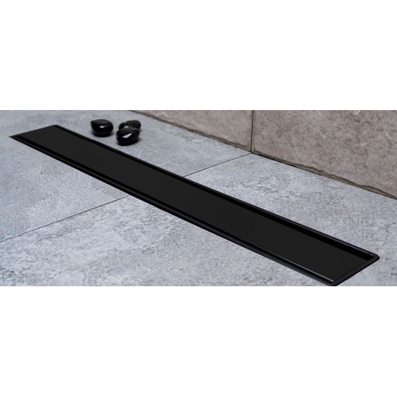 Трап Belbagno Luce 80 см BB-LD-LUCE-80-NERO, черный матовый (под плитку), Цвет производителя: чёрный матовый, Размер трапа: 750 фото 2