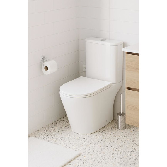 Унитаз-компакт безободковый AN Areta с крышкой микролифт (система смыва Торнадо) фото 18