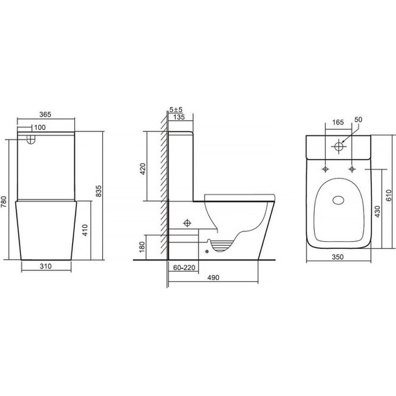Унитаз-компакт безободковый AN Etta с крышкой микролифт (система смыва Торнадо) - 20 Унитаз-компакт безободковый AN Etta с крышкой микролифт (система смыва Торнадо) фото 20