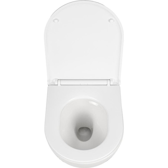 Унитаз подвесной безободковый AN Sky с крышкой микролифт (система смыва Торнадо) фото 11