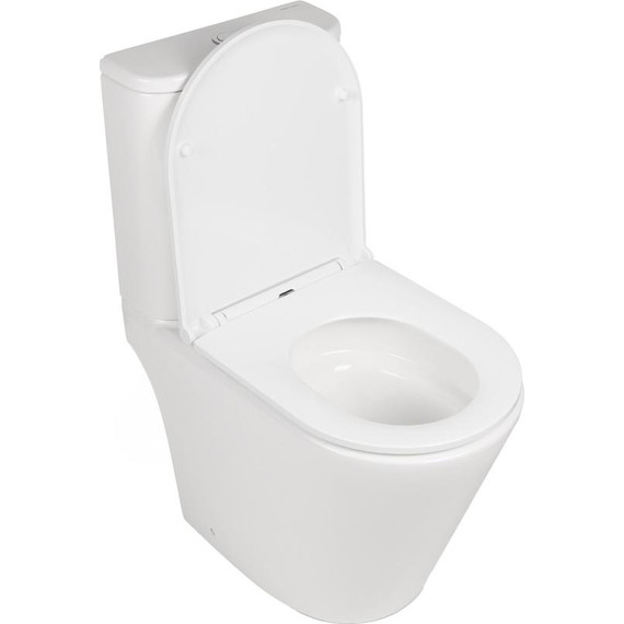 Унитаз-компакт безободковый AN Areta с крышкой микролифт (система смыва Торнадо) фото 6