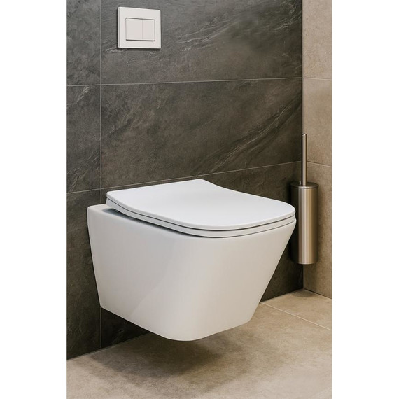 Унитаз подвесной безободковый AN Iron с крышкой микролифт - 15 Унитаз подвесной безободковый AN Iron с крышкой микролифт фото 15